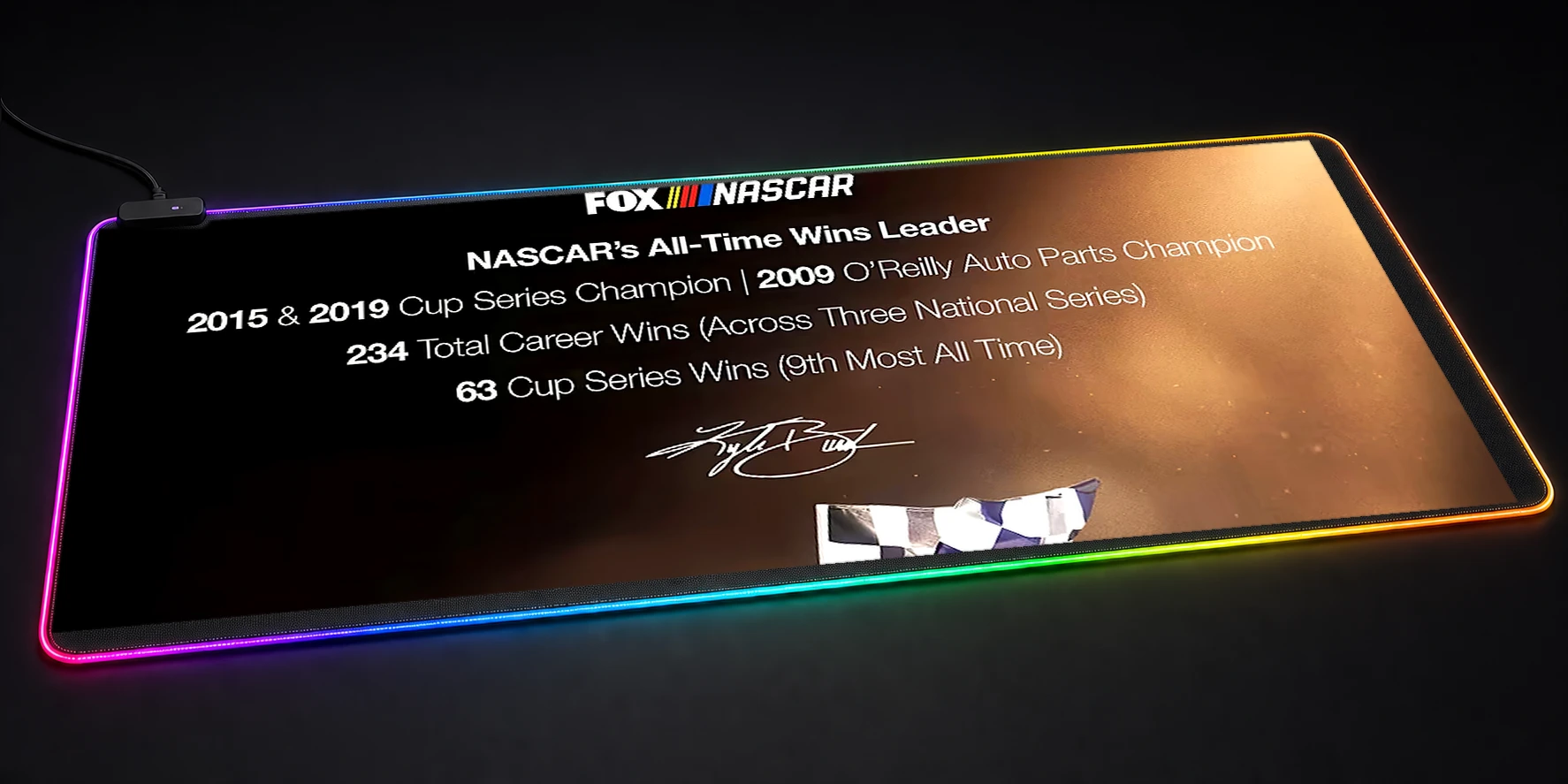 Kyle Busch NASCAR Champion Celebration RGB Desk Mat RGB desk mat