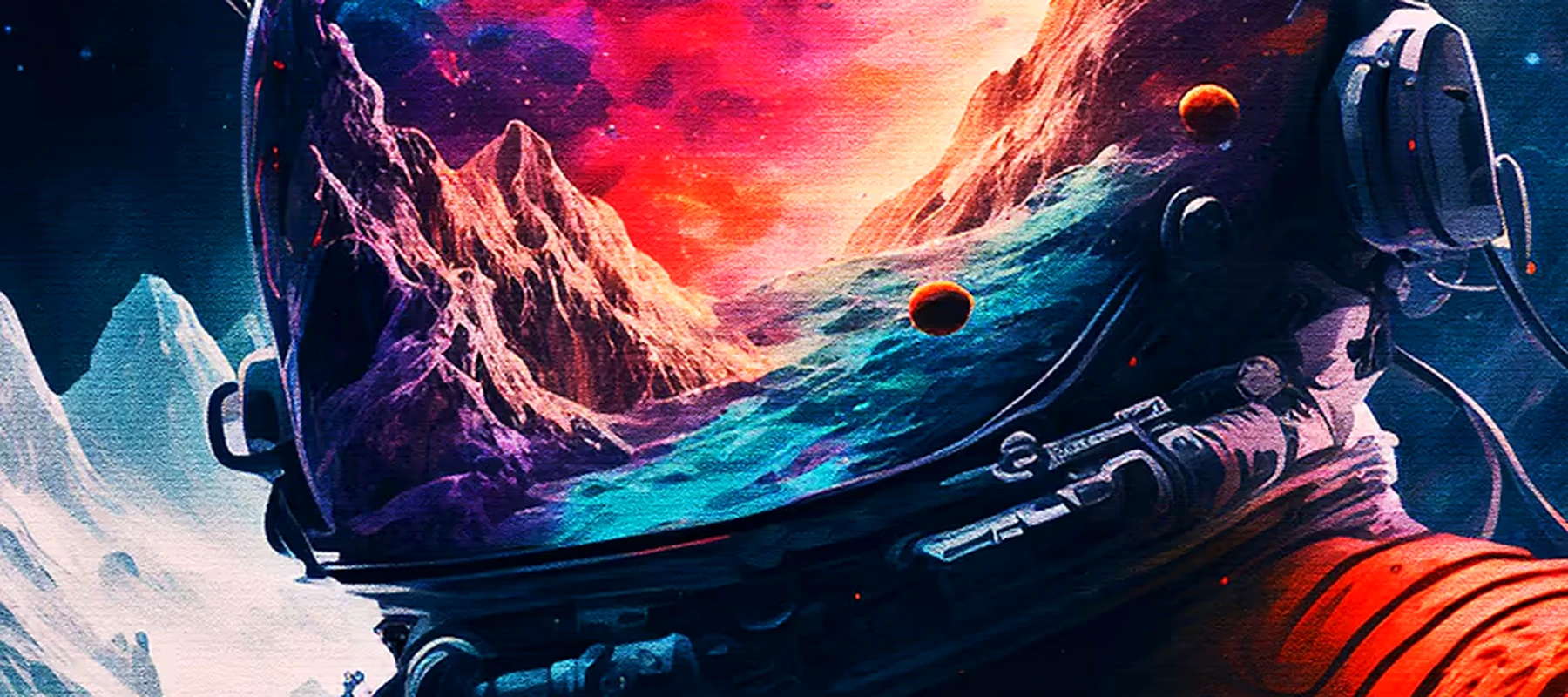 Space is Wild RGB Desk Mat full-width design preview