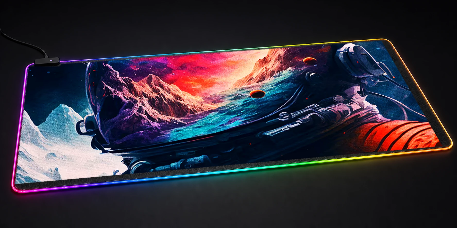 Space is Wild RGB Desk Mat RGB desk mat