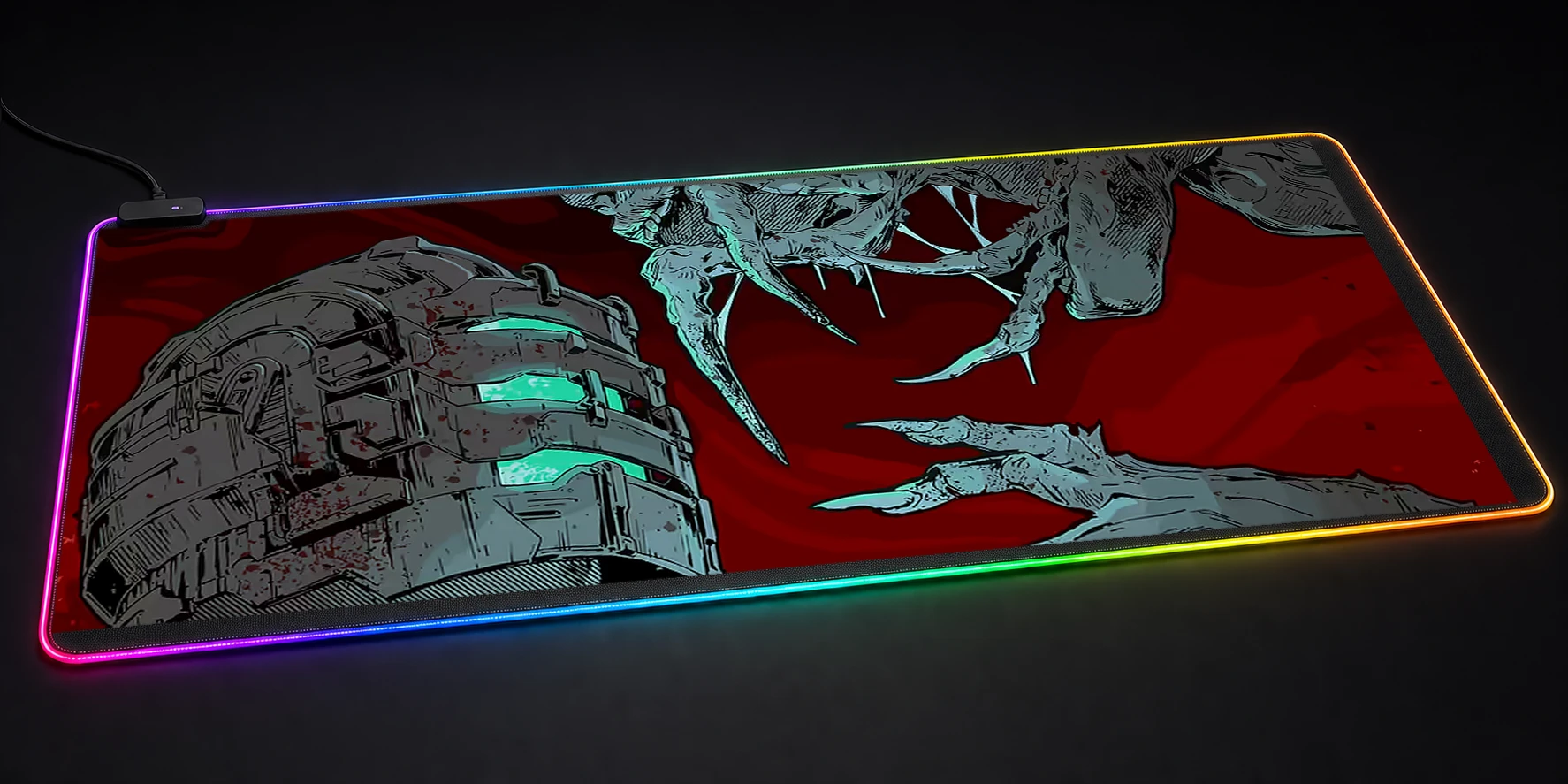 Dead Space: Isaac Clarke vs Necromorph RGB Desk Mat RGB desk mat