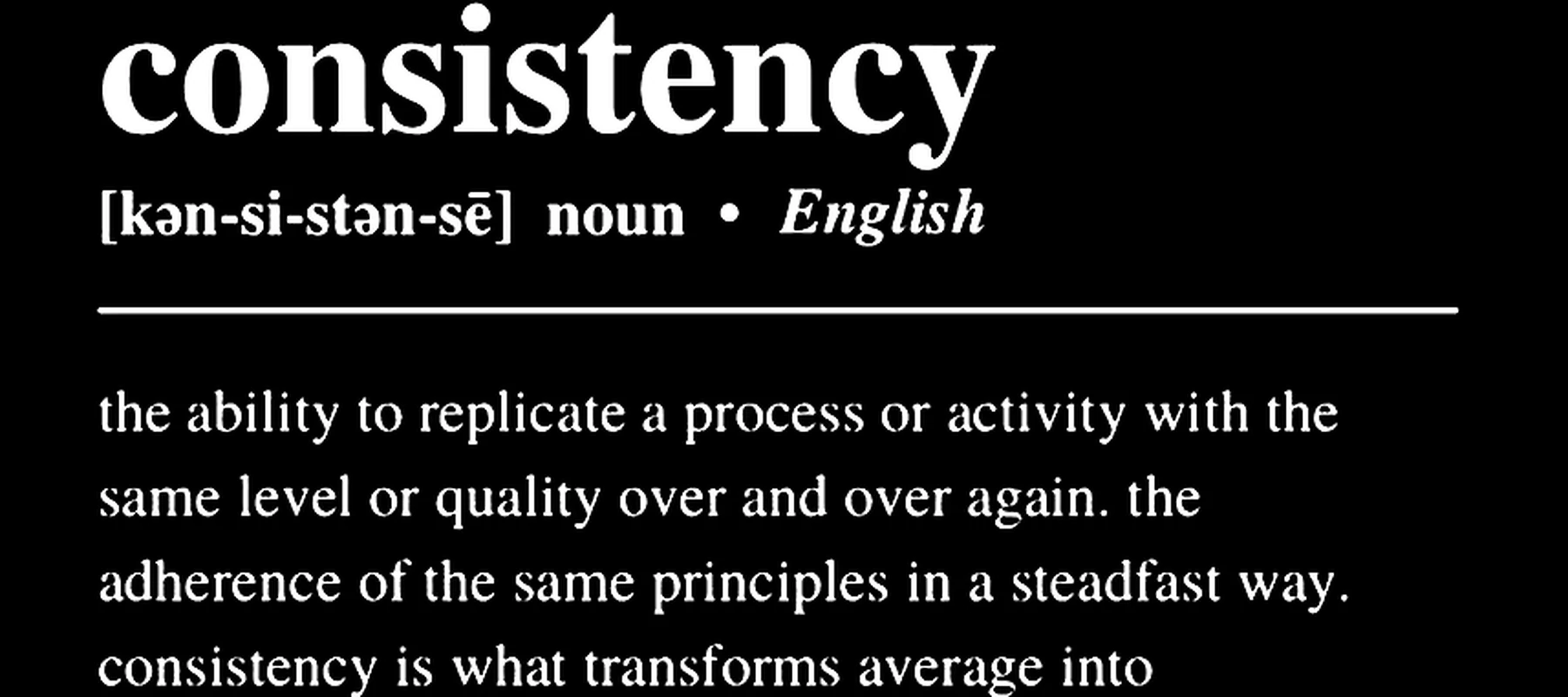 Consistency Definition on Black Background RGB Desk Mat full-width design preview