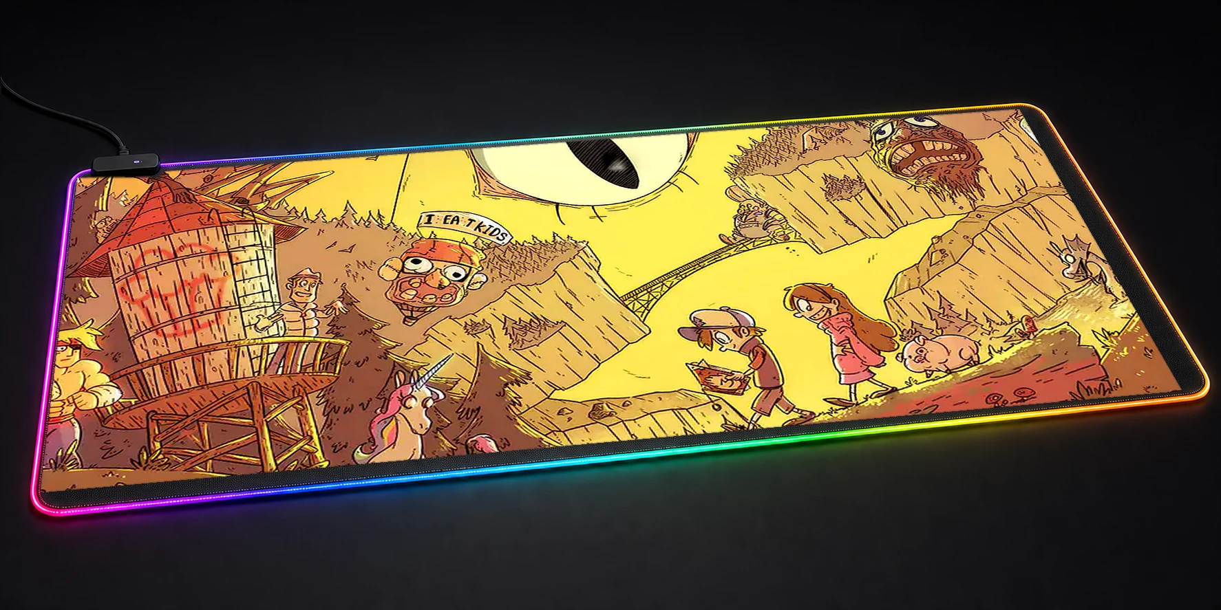 Gravity Falls Cartoon RGB Desk Mat RGB desk mat