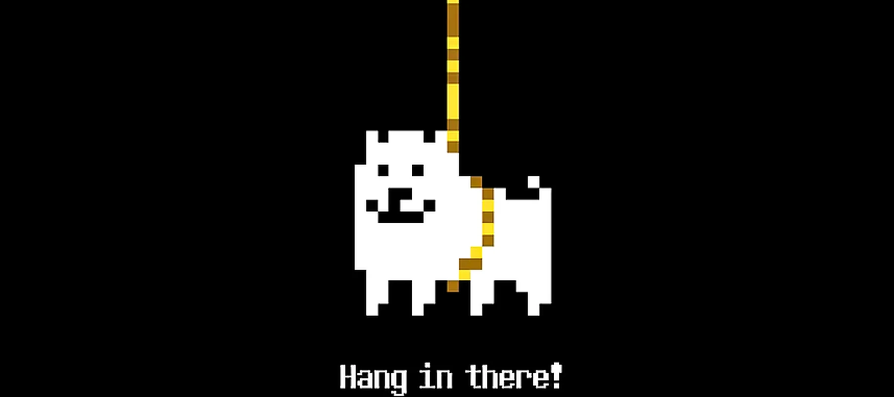 Undertale 'hang in there?' RGB Desk Mat full-width design preview