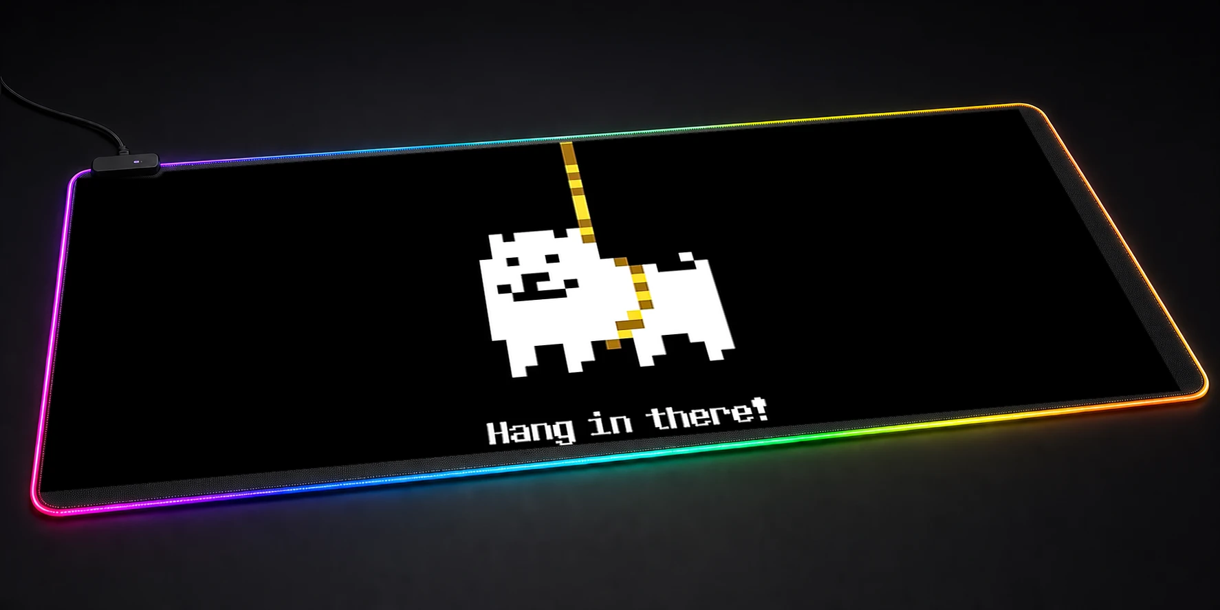 Undertale 'hang in there?' RGB Desk Mat RGB desk mat