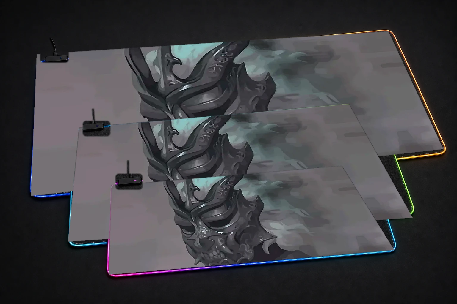 Shadow Slave Web Novel RGB Desk Mat three-size comparison