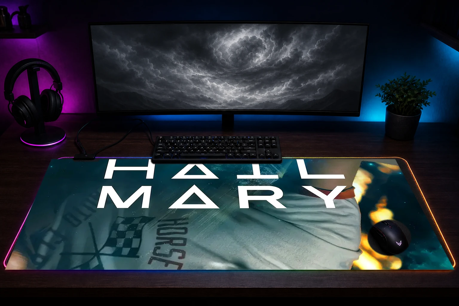 Project Hail Mary Movie artwork RGB Desk Mat immersive setup scene