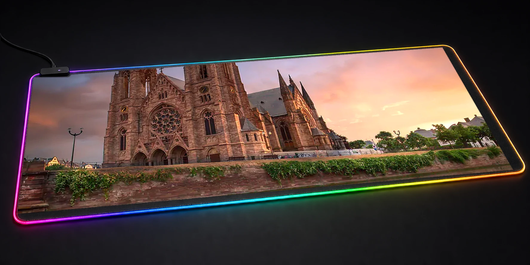 Golden hour in Strasbourg RGB Desk Mat RGB desk mat