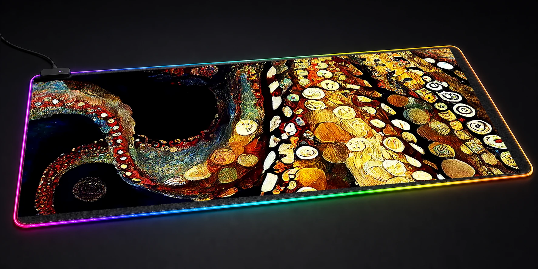 Paint Octopus RGB Desk Mat RGB desk mat
