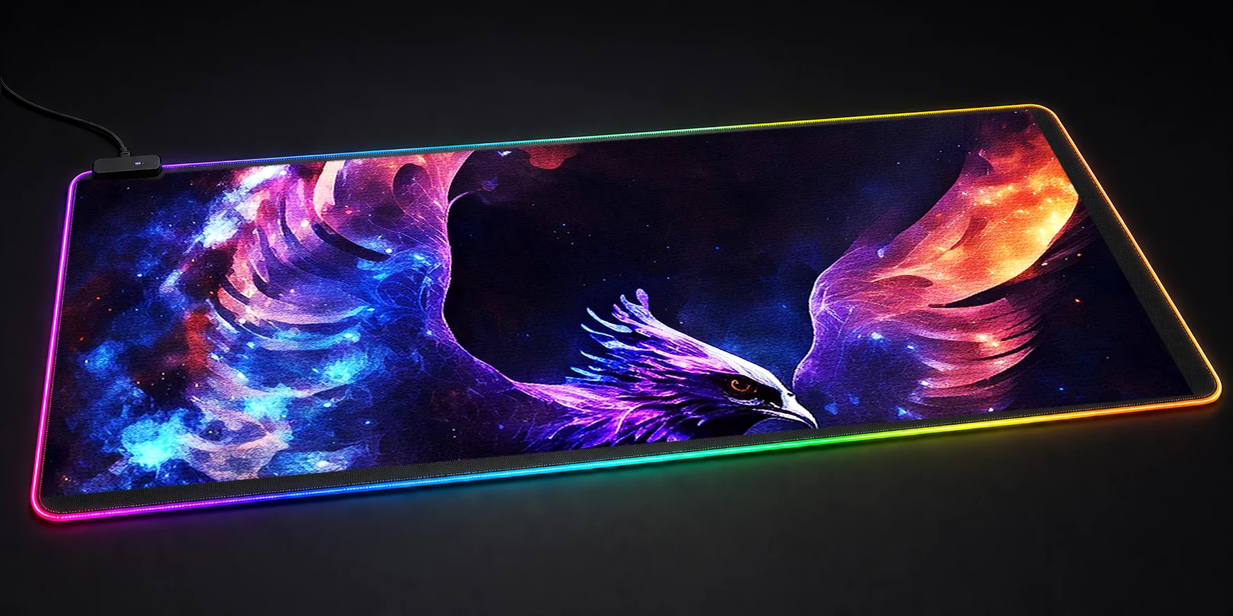Mystical Phoenix RGB Desk Mat RGB desk mat