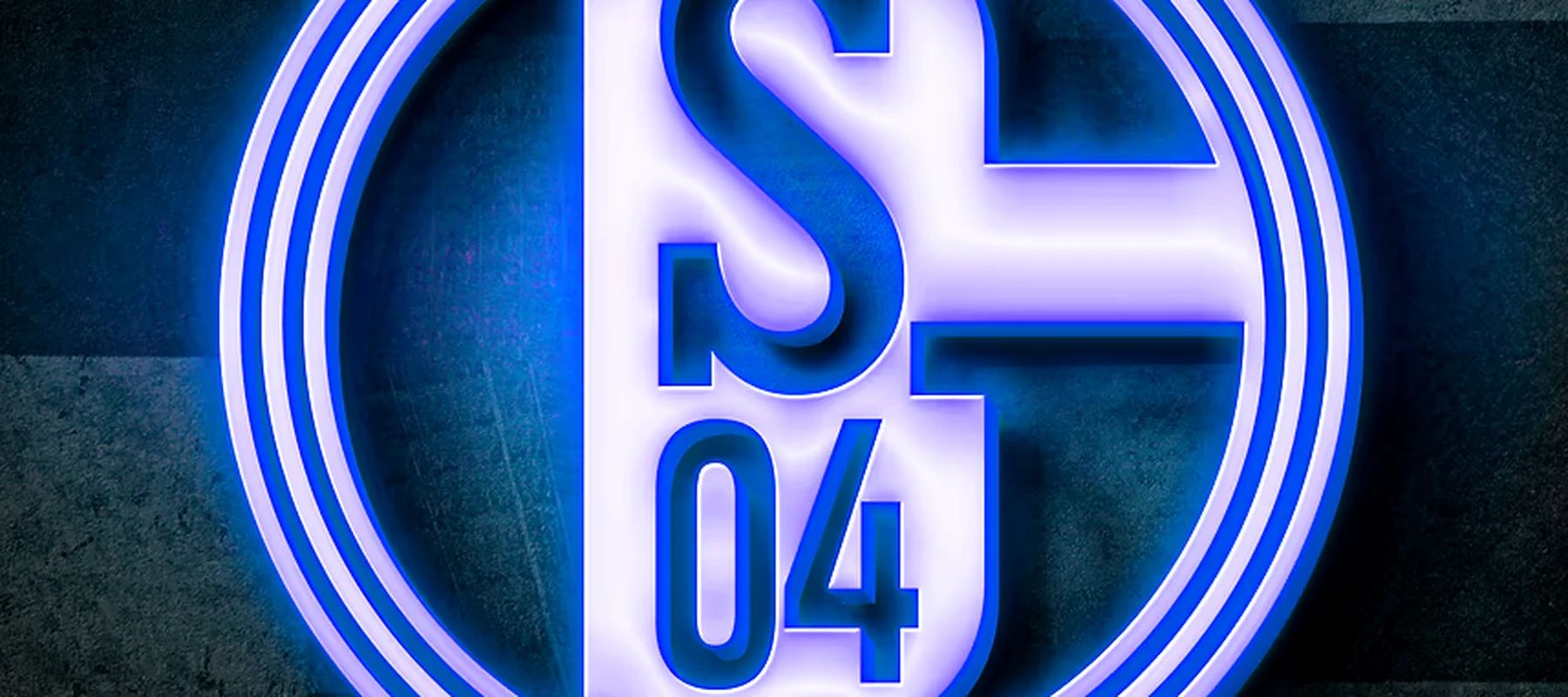 Schalke 04 Neon Logo RGB Desk Mat full-width design preview