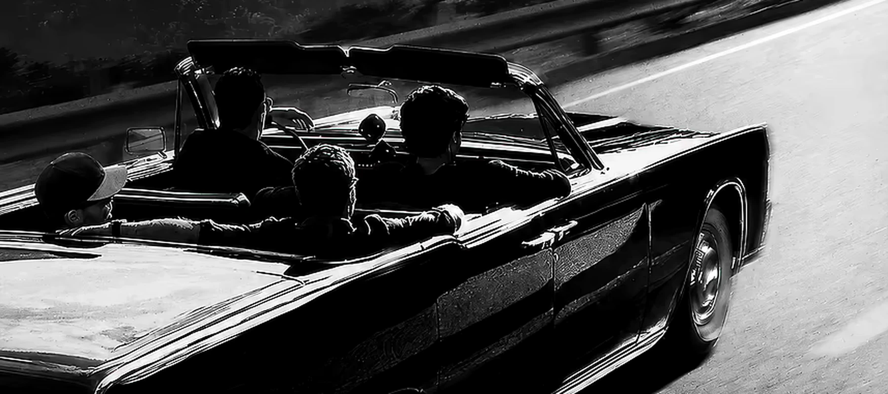 Entourage Movie artwork RGB Desk Mat full-width design preview