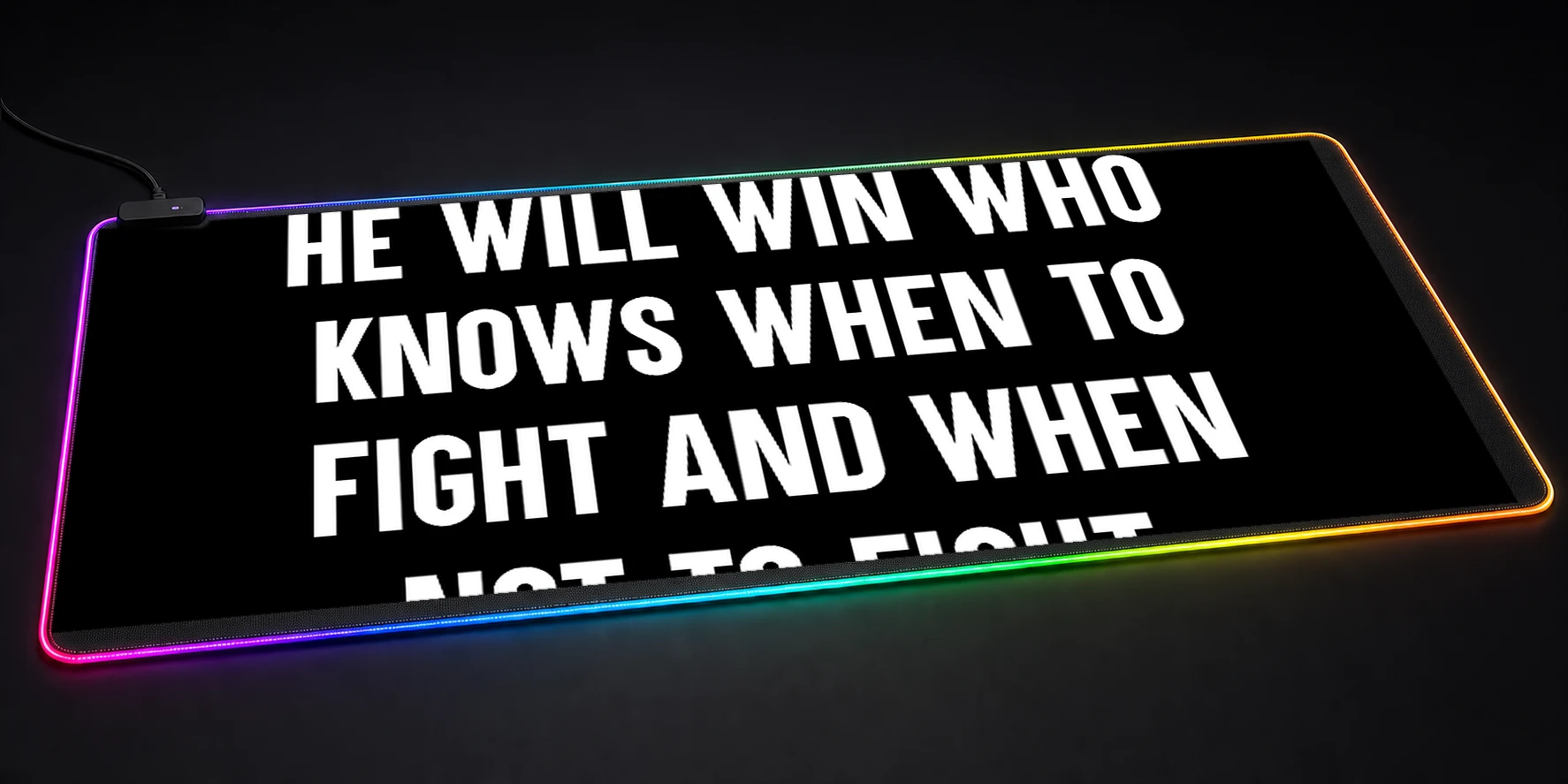 Sun Tzu Quote RGB Desk Mat RGB desk mat