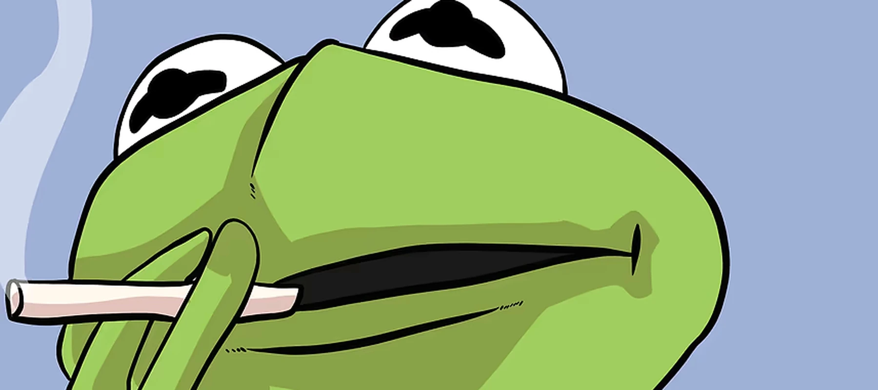 smoking kermit RGB Desk Mat full-width design preview