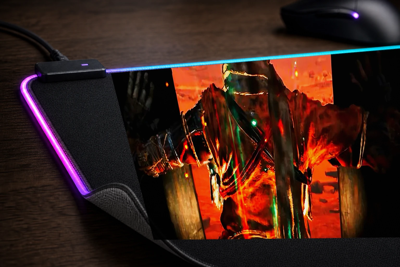 Sekiro Best Selling RGB Desk Mat controller and material detail