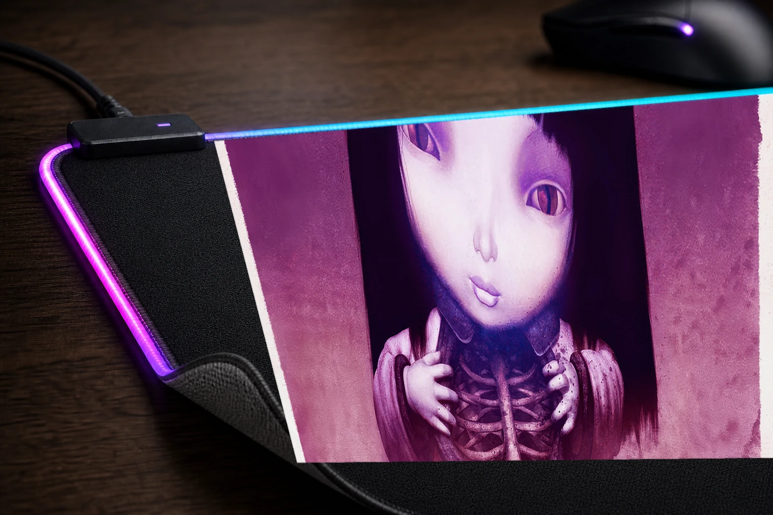 Seether Album Cover with Doll RGB Desk Mat controller and material detail