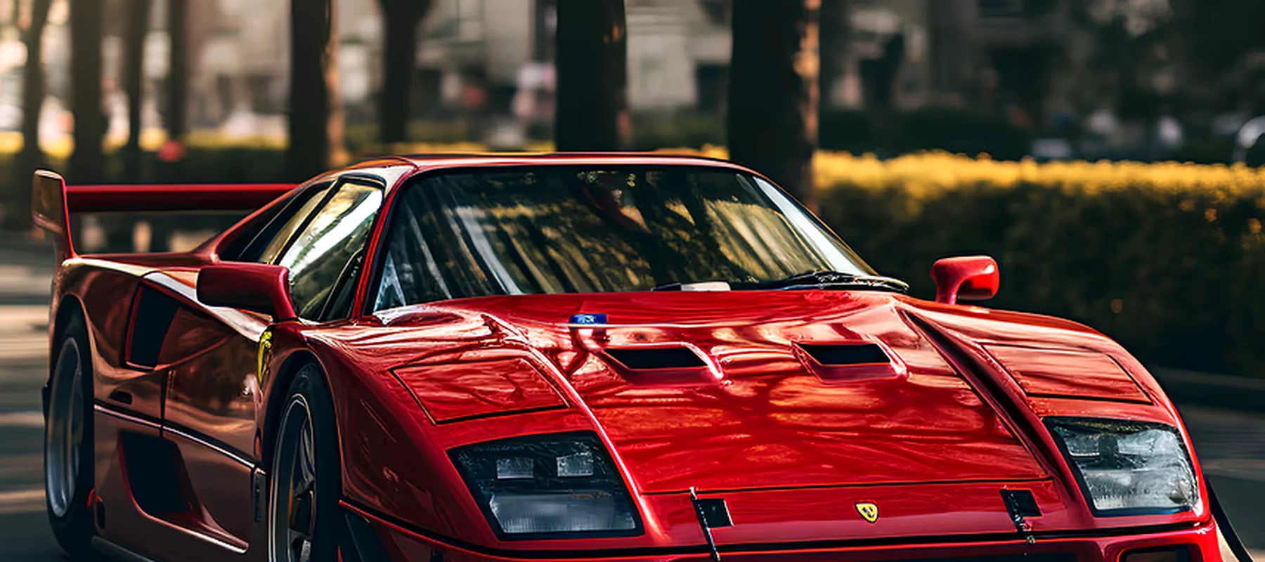 Ferarri F40 car photograph RGB Desk Mat full-width design preview