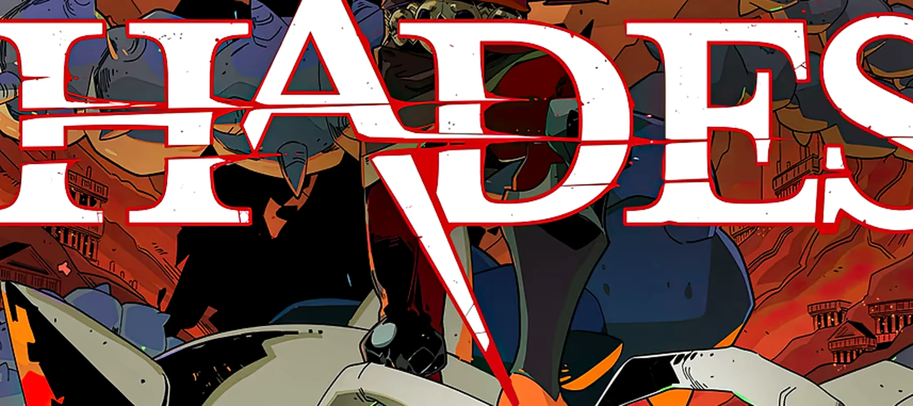 Hades RGB Desk Mat full-width design preview