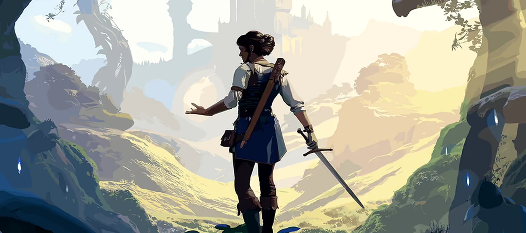 Fable Game Cover Art RGB Desk Mat full-width design preview