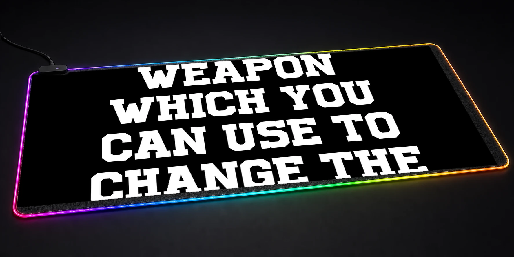 Education is the most powerful weapon RGB Desk Mat RGB desk mat