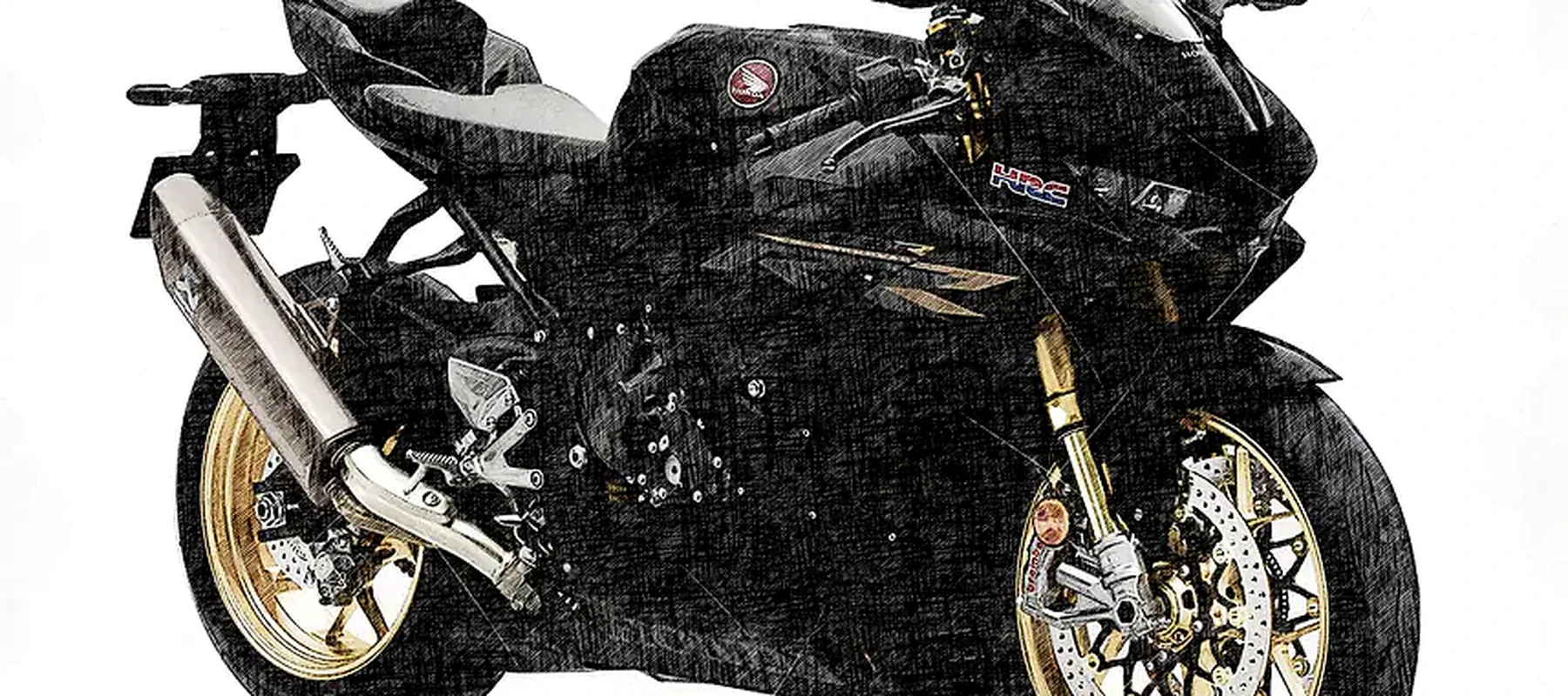 Honda CBR 1000RR-R Fireblade Carbon edition RGB Desk Mat full-width design preview