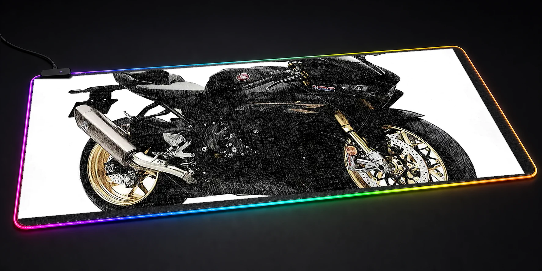Honda CBR 1000RR-R Fireblade Carbon edition RGB Desk Mat RGB desk mat