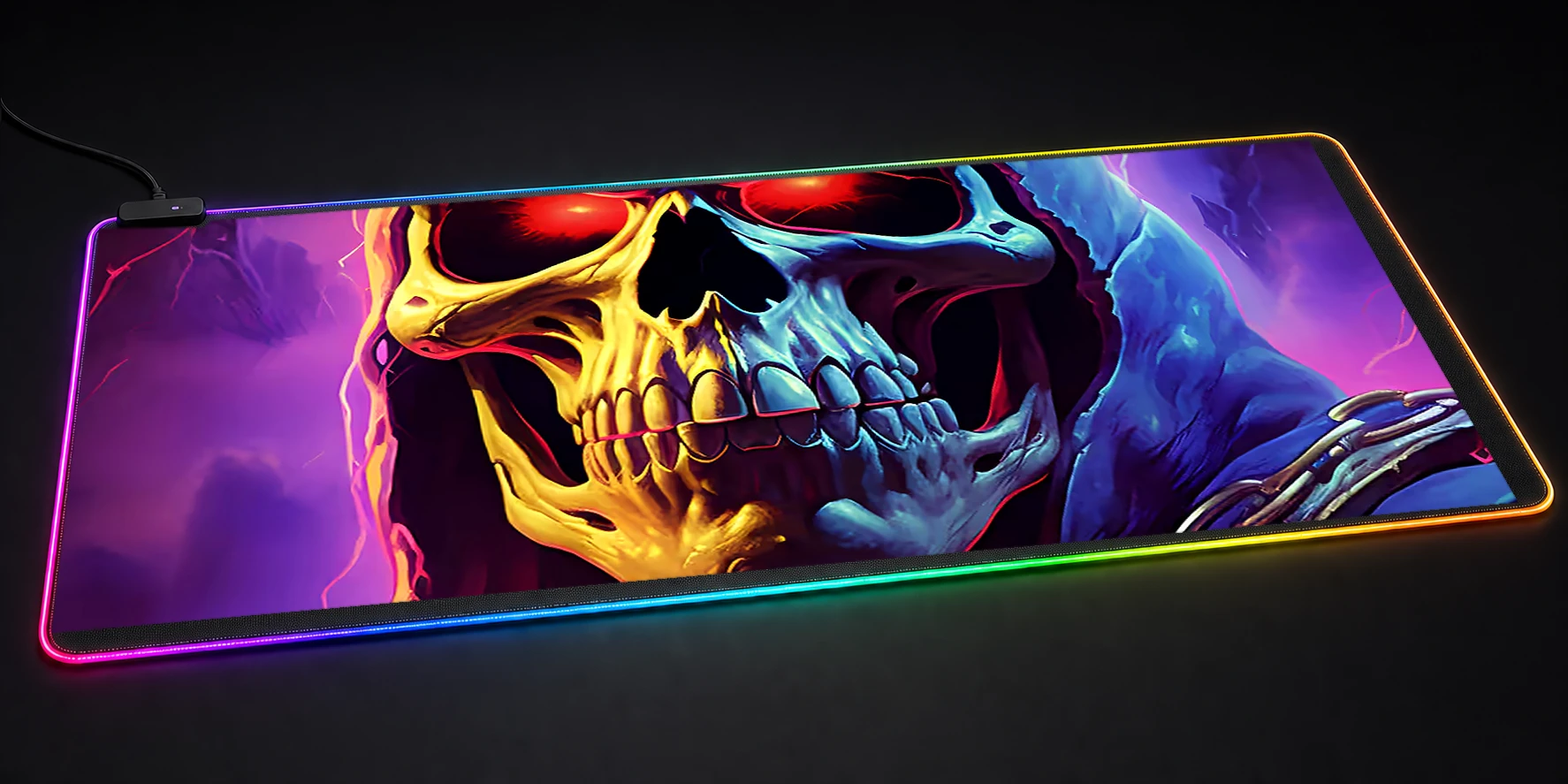 The Skeletor RGB Desk Mat RGB desk mat