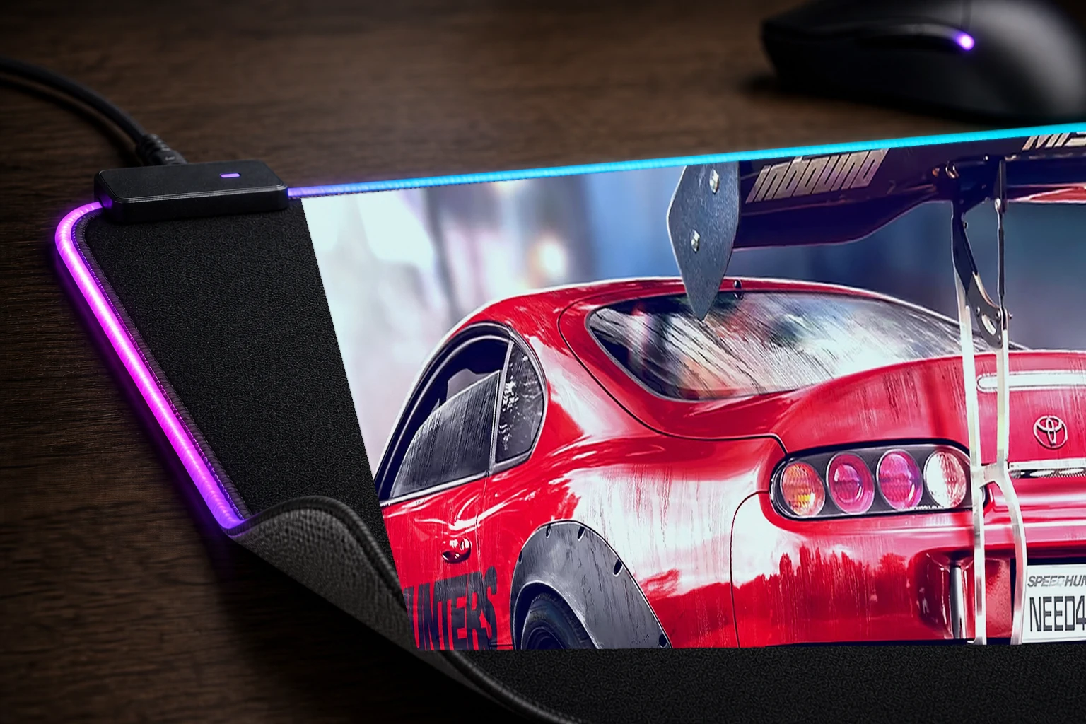 need for speed RGB Desk Mat controller and material detail