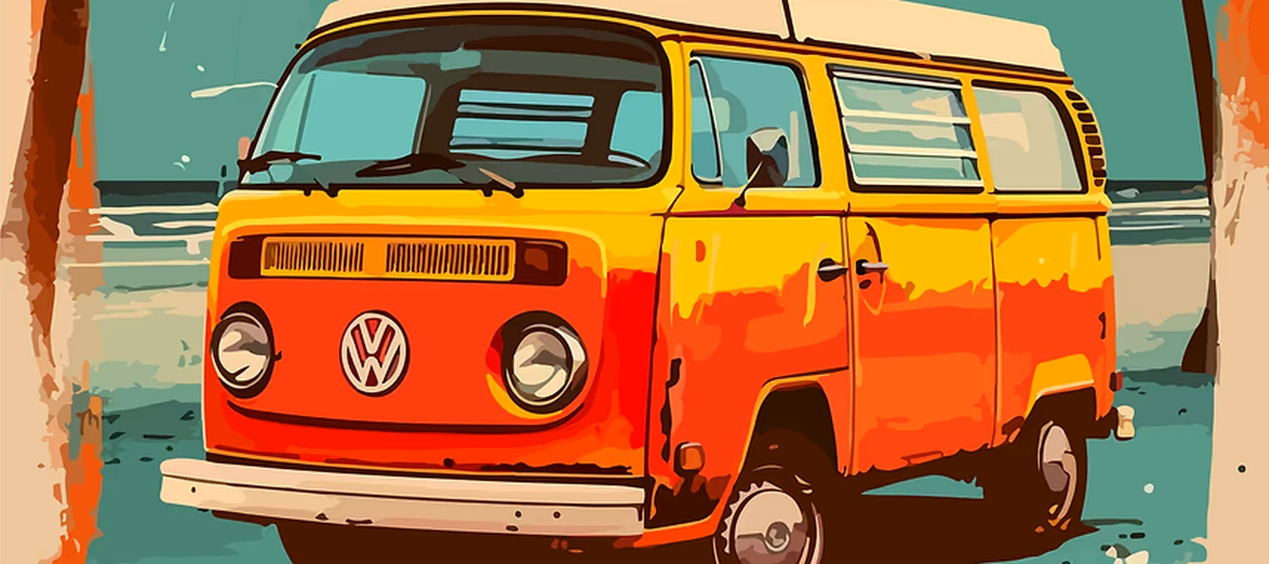 Volkswagen Best Selling RGB Desk Mat full-width design preview