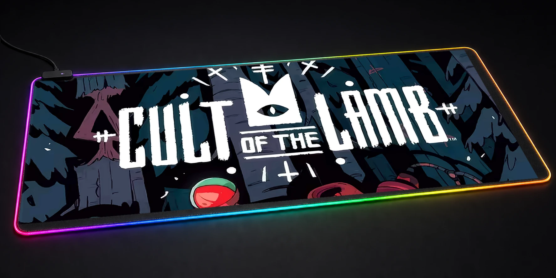 Cult of the Lamb Game Art RGB Desk Mat RGB desk mat