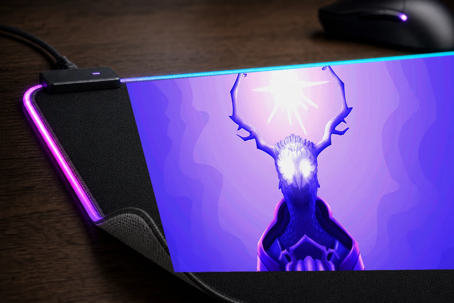 Outer wilds RGB Desk Mat controller and material detail