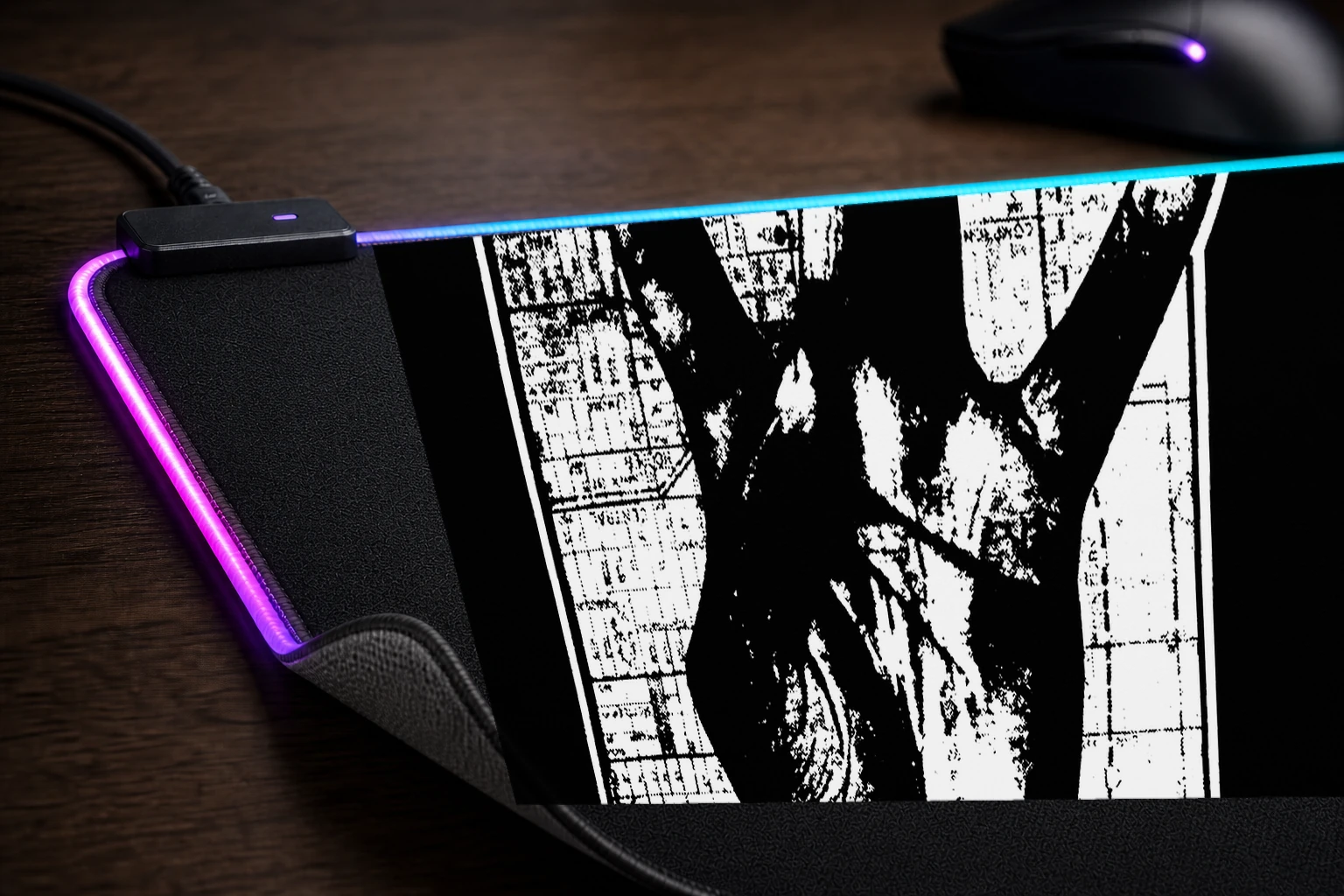 Westside Connection Hand Sign RGB Desk Mat controller and material detail