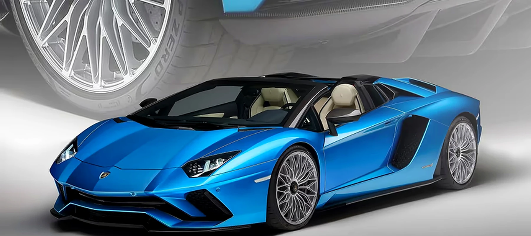 Lamborghini Aventador SVJ Roadster RGB Desk Mat full-width design preview