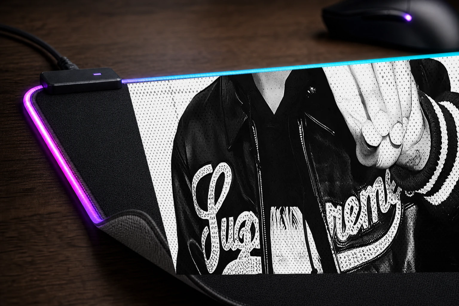 Playboi Carti RGB Desk Mat controller and material detail