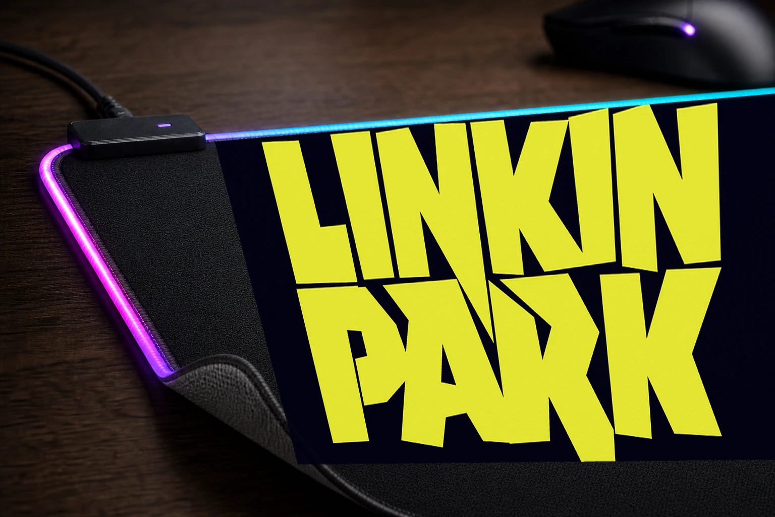 linkin park best selling RGB Desk Mat controller and material detail