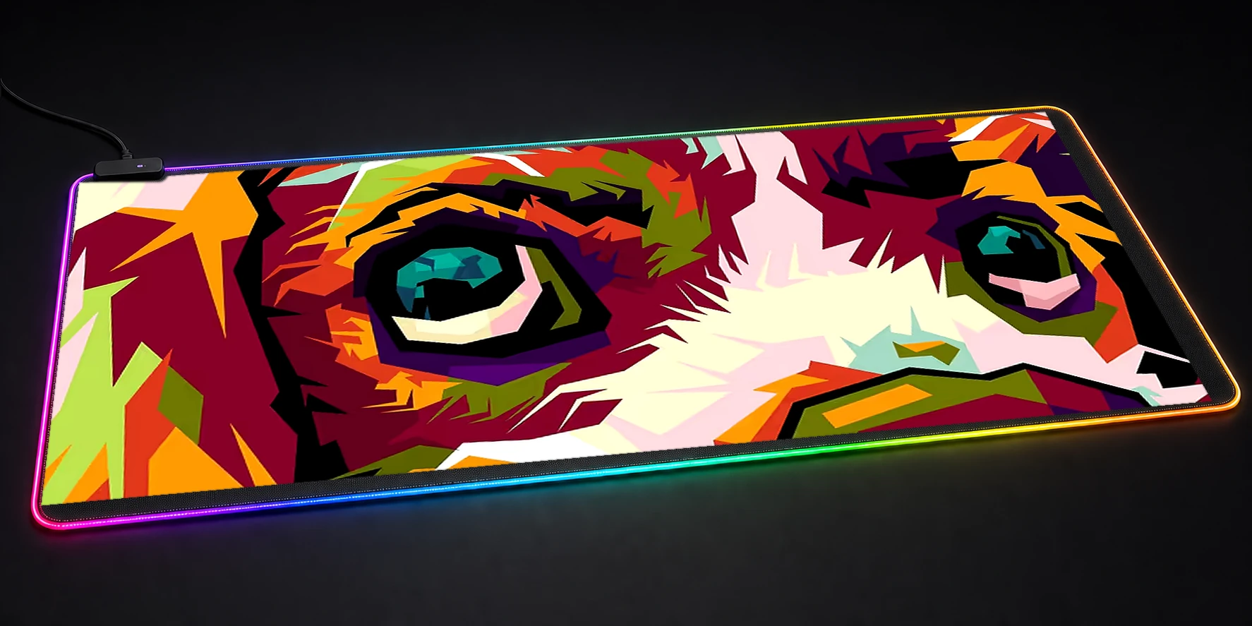 Best selling pet in popart RGB Desk Mat RGB desk mat
