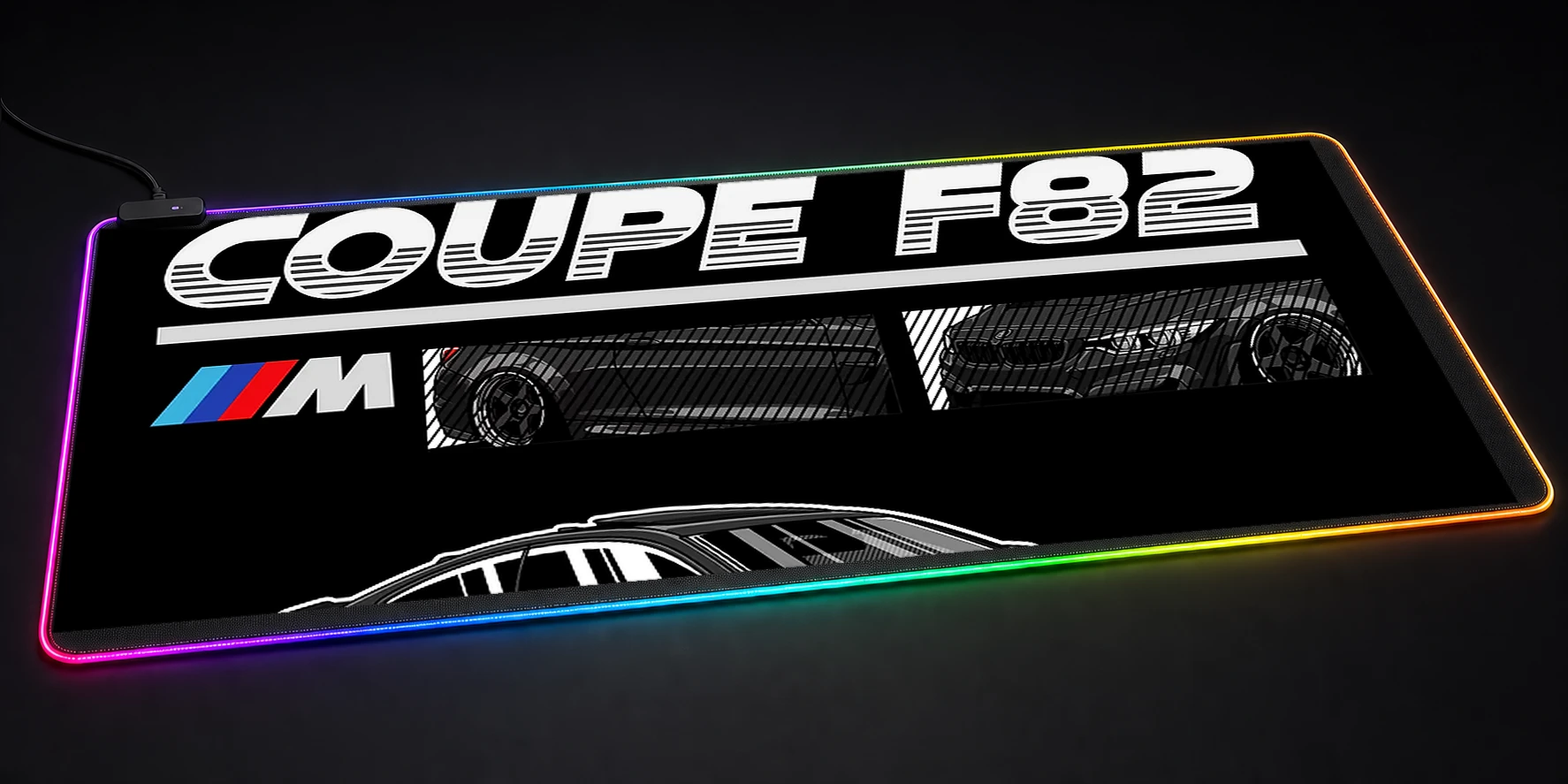 BMW M4 Coupe F82 Black RGB Desk Mat RGB desk mat