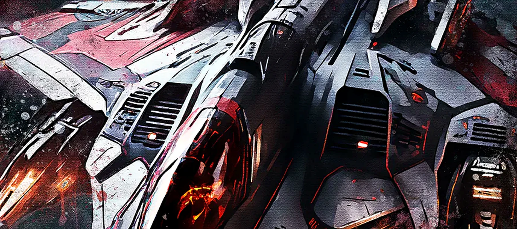 Splatter Jet RGB Desk Mat full-width design preview