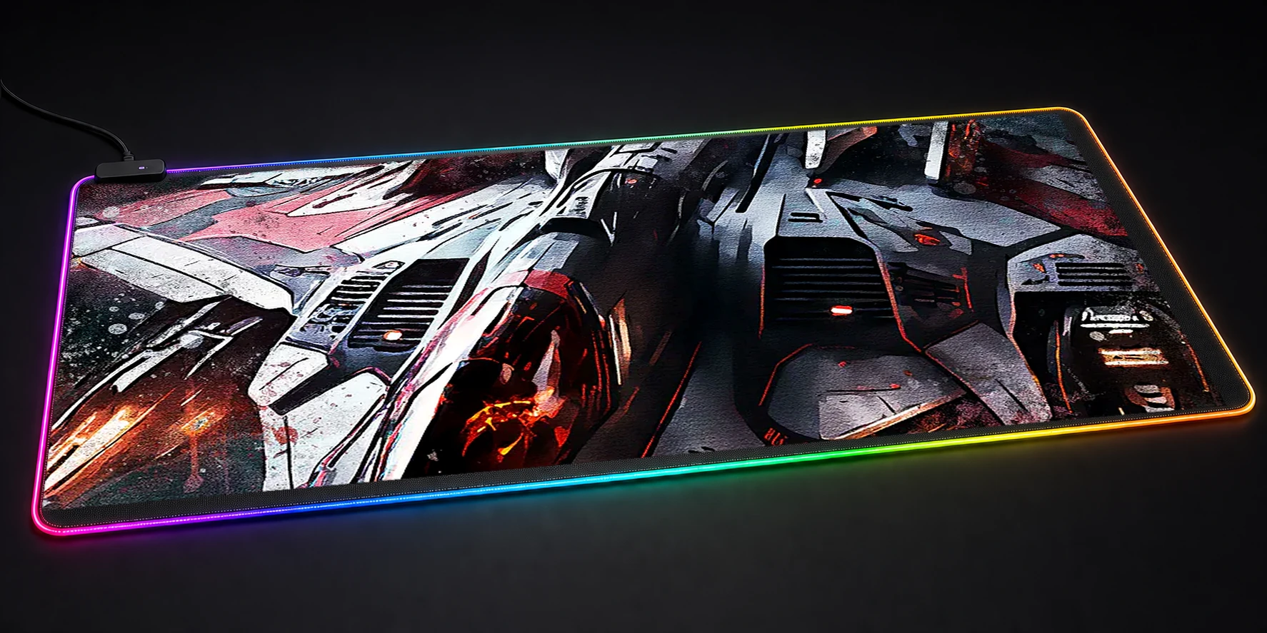 Splatter Jet RGB Desk Mat RGB desk mat