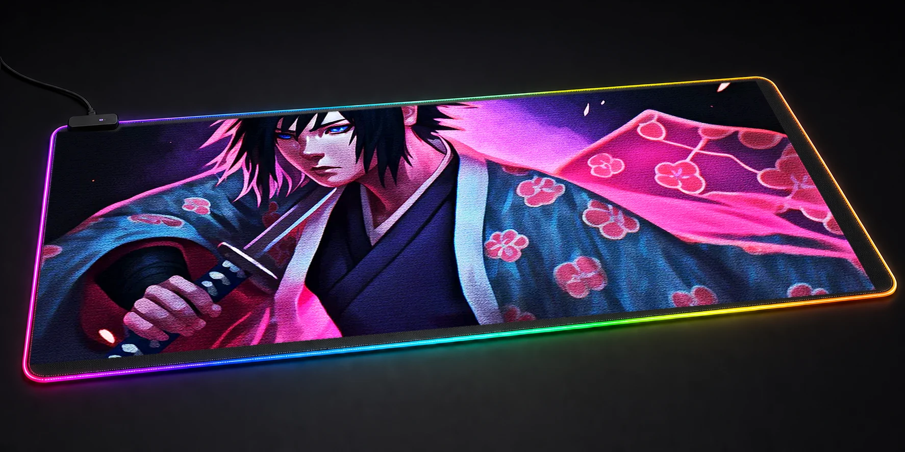 Hunters wearing kimonos RGB Desk Mat RGB desk mat