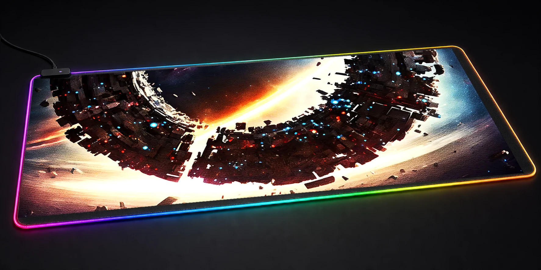 Space Portal Quantum RGB Desk Mat RGB desk mat