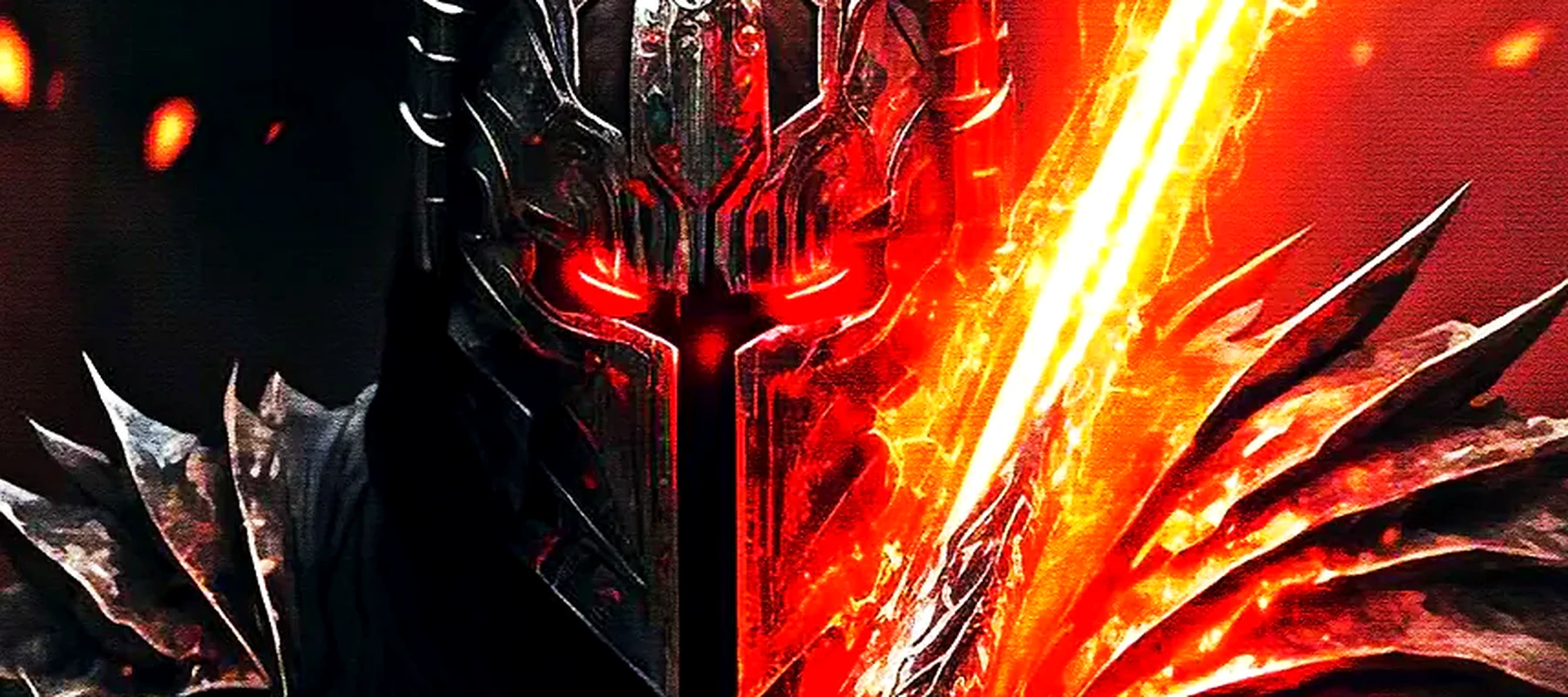 The Dark Knight Armored RGB Desk Mat full-width design preview