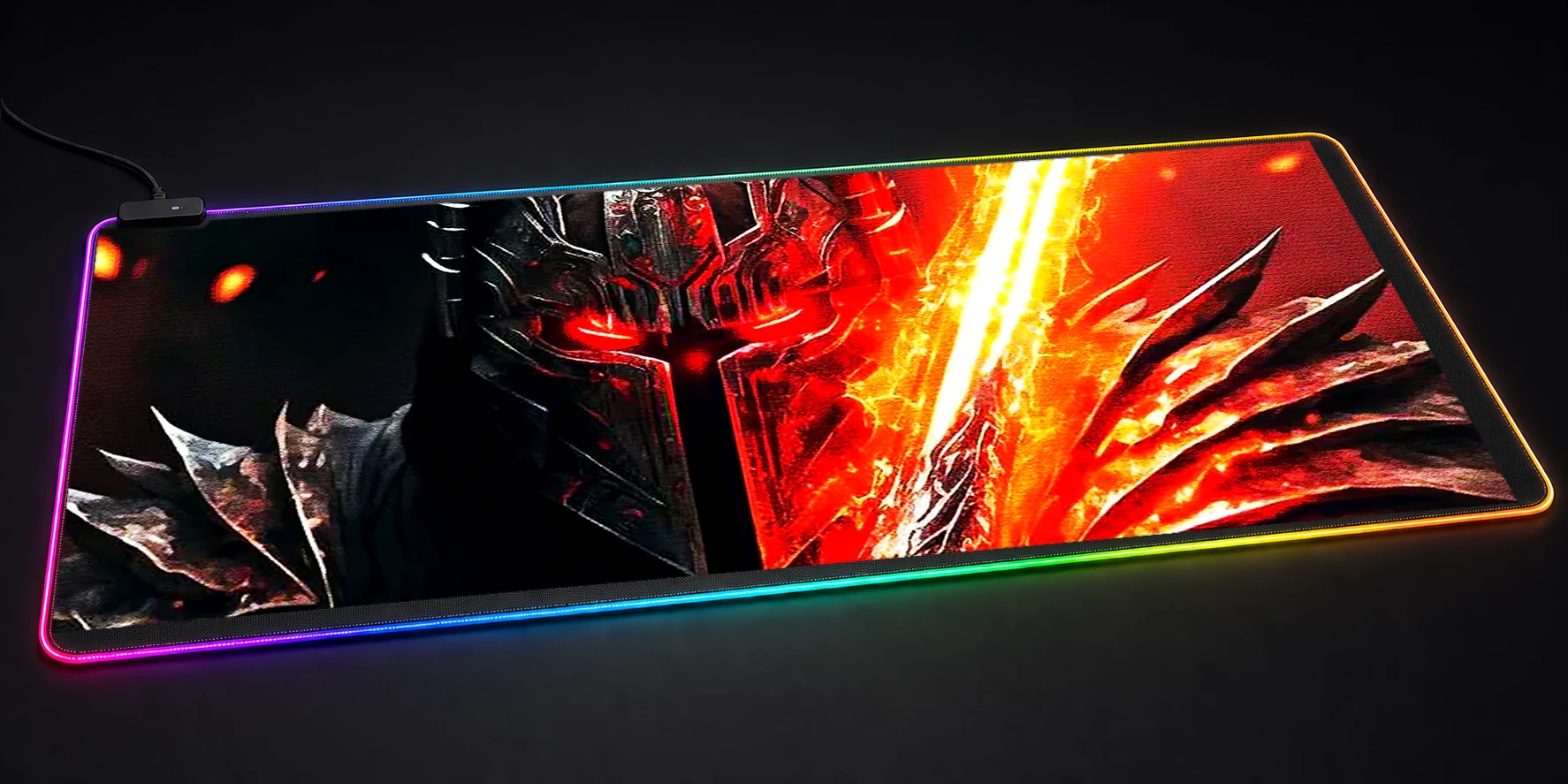 The Dark Knight Armored RGB Desk Mat RGB desk mat