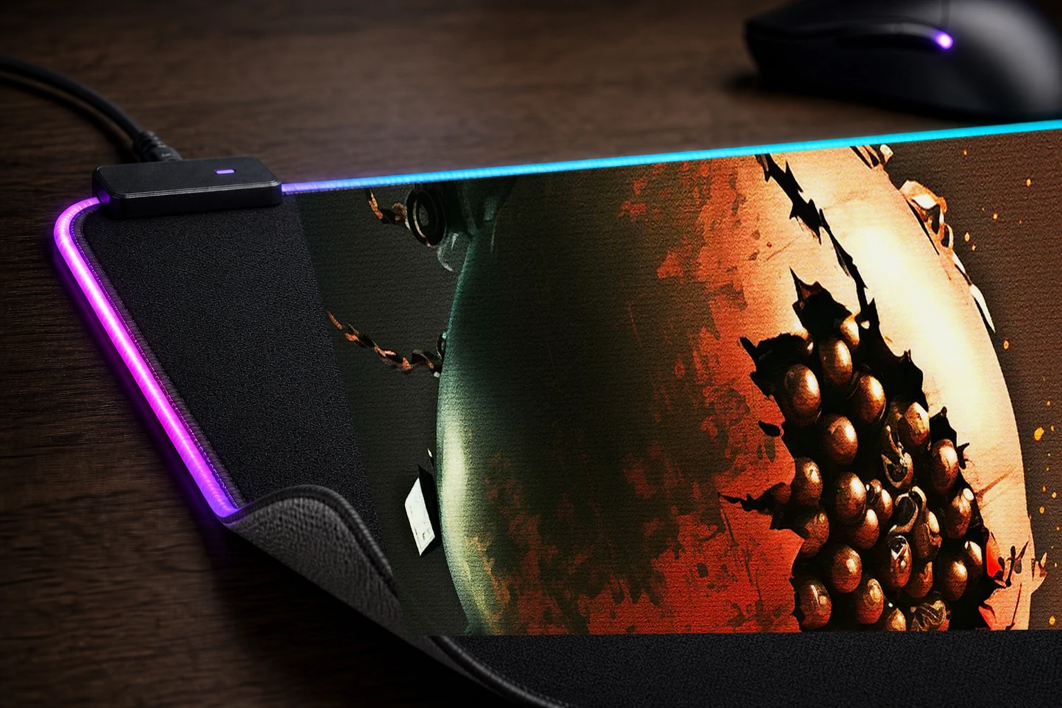 Fill Grenade Details RGB Desk Mat controller and material detail