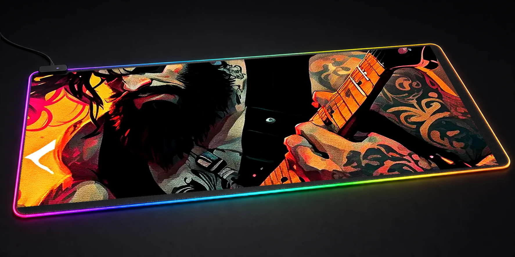 Rocker Guitar RGB Desk Mat RGB desk mat