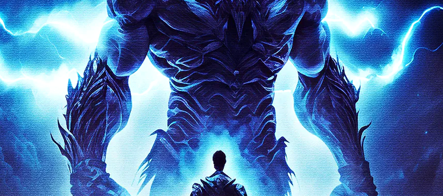 Lightning Monsters RGB Desk Mat full-width design preview