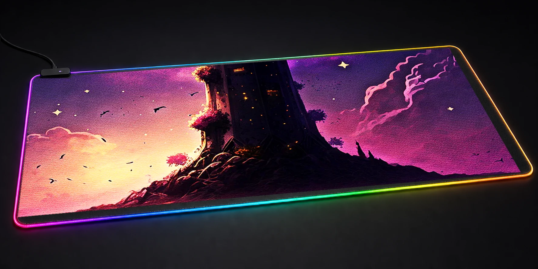 Paint Lighthouse RGB Desk Mat RGB desk mat