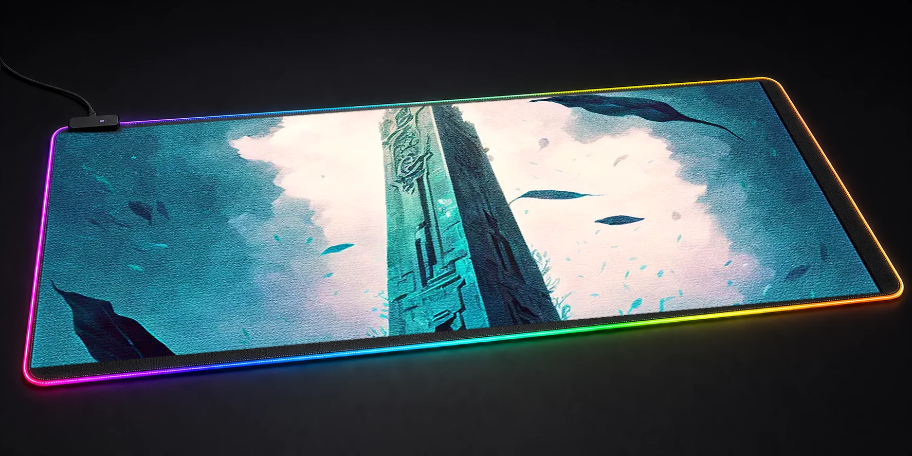 A beautiful obelisk RGB Desk Mat RGB desk mat