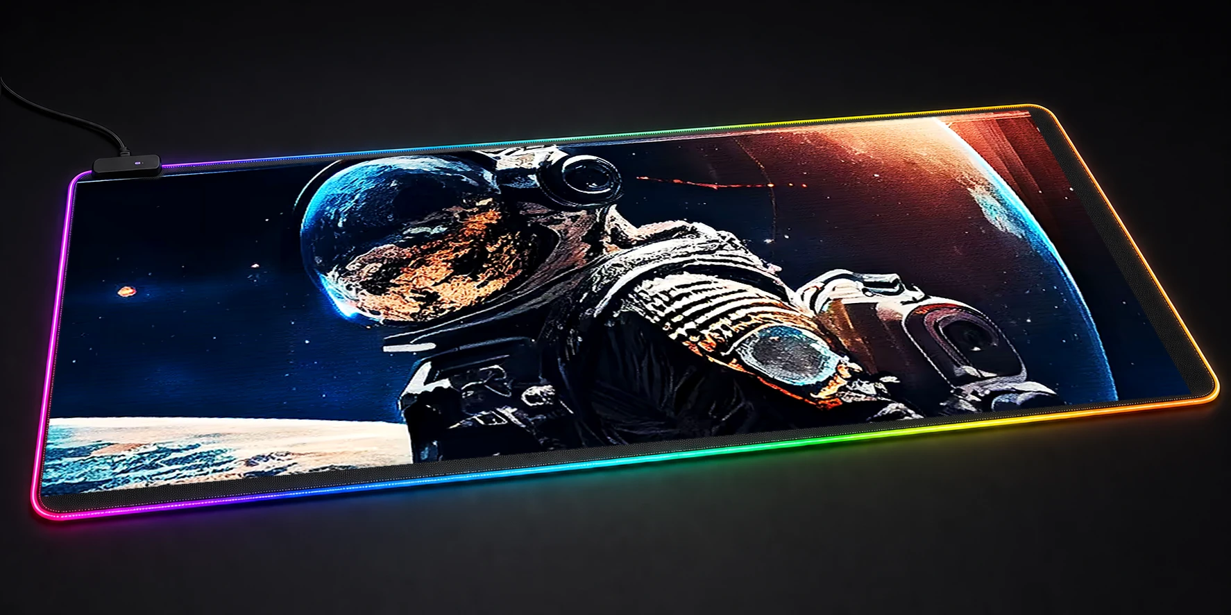 Space astronaut RGB Desk Mat RGB desk mat