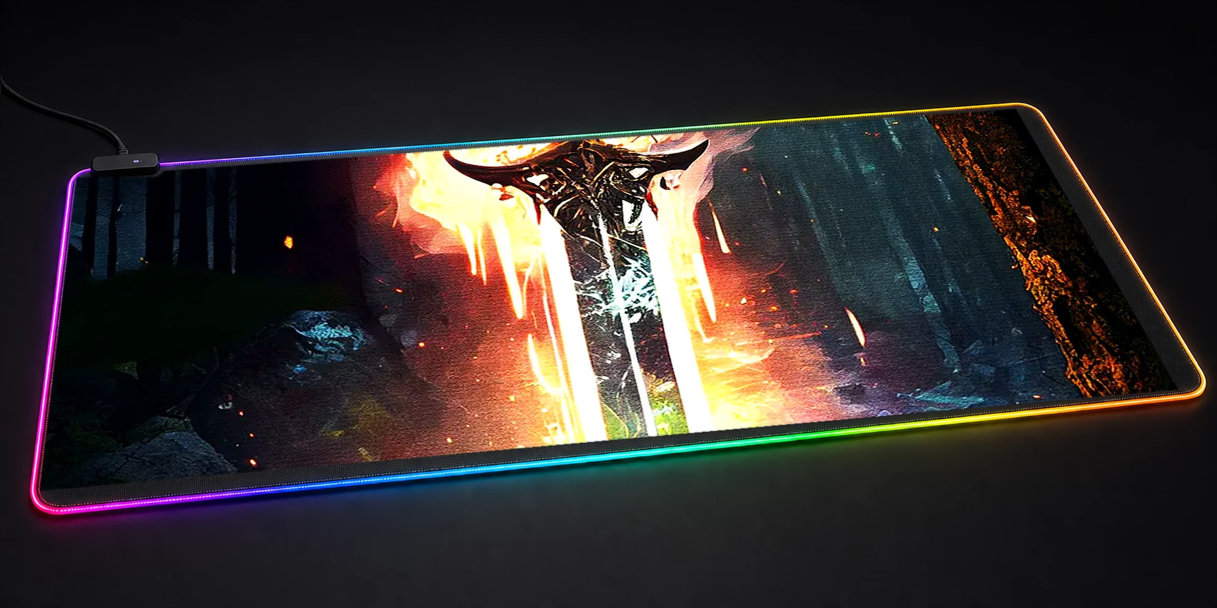 Paint Sword Legend RGB Desk Mat RGB desk mat