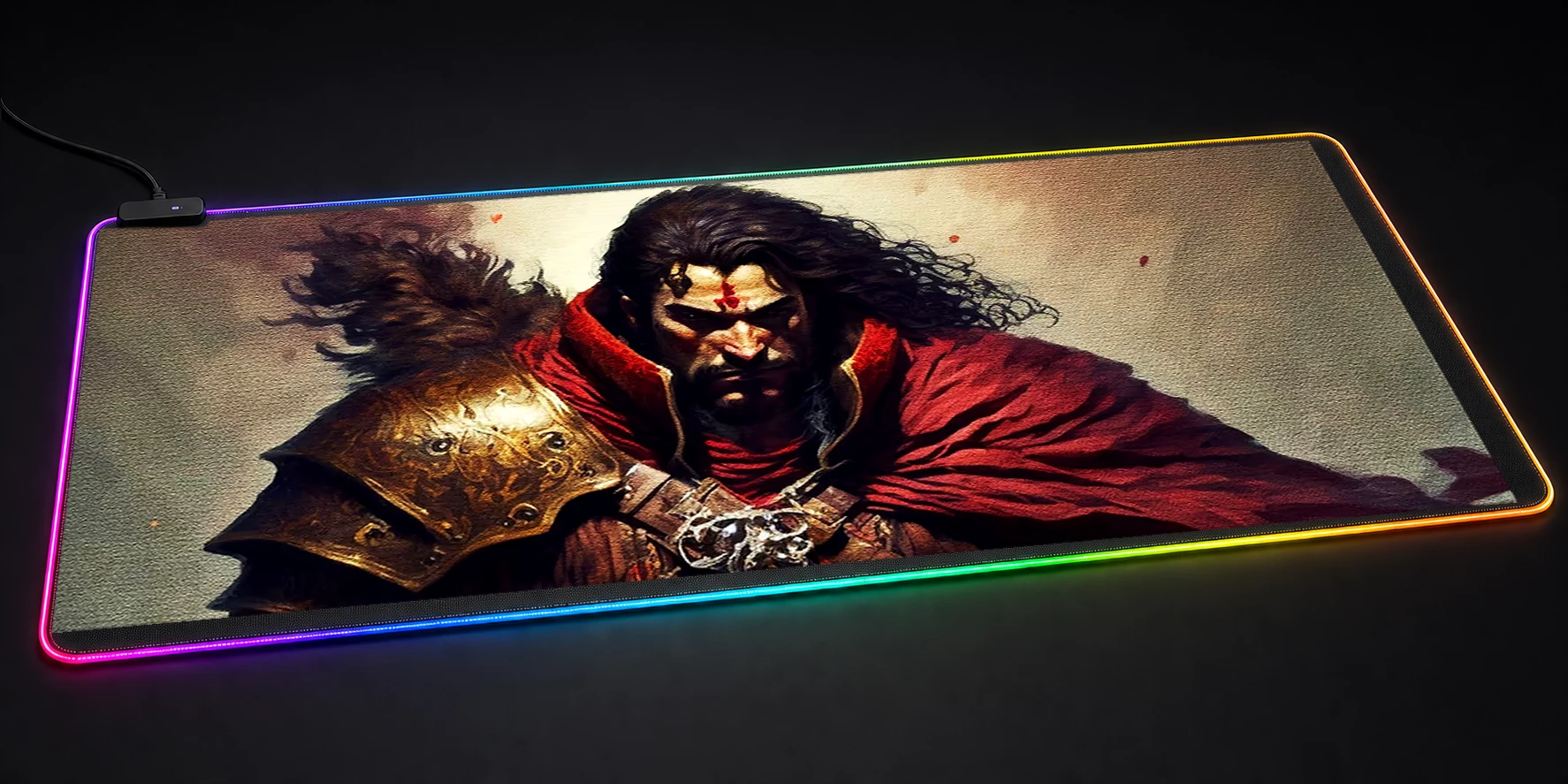 King Swordsman RGB Desk Mat RGB desk mat